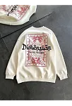 Kadın 3 İplik Pamuklu Bisiklet Yaka Baskılı Sweatshirt - Beyaz