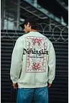 Erkek 3 İplik Pamuklu Bisiklet Yaka Baskılı Sweatshirt - Beyaz