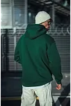 Erkek 3 İplik Pamuklu Kapüşonlu Basic Sweatshirt Hoodie - Haki
