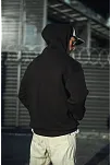 Erkek 3 İplik Pamuklu Kapüşonlu Basic Sweatshirt Hoodie - Siyah