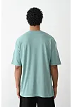 Erkek Tişört Düz Basic Penye Yazlık Bisiklet Yaka Kısa Kol T-shirt - Mint Yeşili