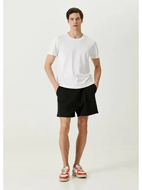 Erkek  Tişört Basic Bisiklet Yaka Regular Kısa Kol T-shirt - Beyaz