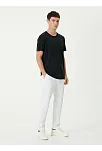 Erkek Düz Tişört Bisiklet Yaka Regular Fit Yazlık Kısa Kol T-shirt - Siyah