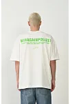 Erkek Baskılı T-shirt Kısa Kol Bisiklet Yaka Rahat Kalıp Tişört - Beyaz