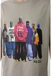Erkek Baskılı T-shirt Kısa Kol Bisiklet Yaka Rahat Kalıp Tişört - Boyalı Gri