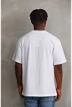 Erkek Baskılı T-shirt Kısa Kol Bisiklet Yaka Rahat Kalıp Tişört - Beyaz