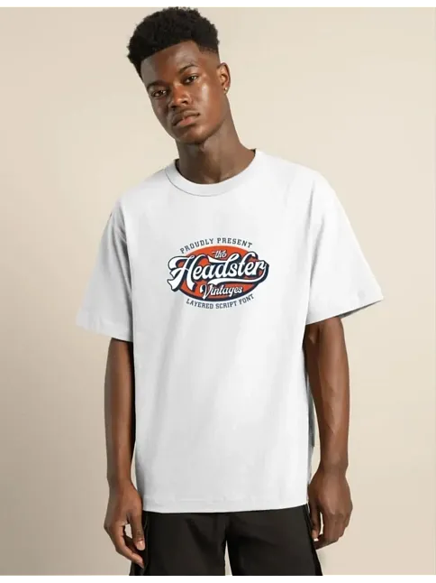 Erkek Baskılı T-shirt Kısa Kol Bisiklet Yaka Regular Fit Rahat Kalıp Günlük Tişört - Beyaz