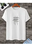 Kadın Baskılı Oversize  Kısa Kol T-shirt - Beyaz