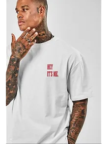 Erkek Baskılı T-shirt Kısa Kol Bisiklet Yaka Regular Fit Rahat Kalıp Tişört - Beyaz