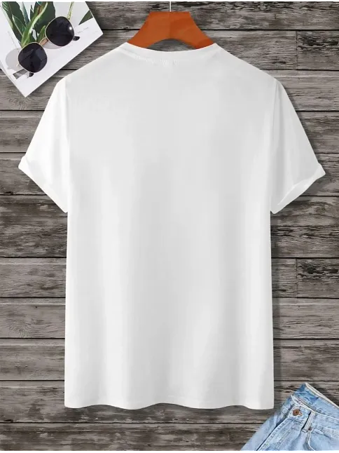 Kadın Baskılı Oversize  Kısa Kol T-shirt - Beyaz