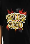 Kadın Kısa Kol Yazlık Tişört Bisiklet Yaka Ejderha Baskılı T-shirt - Siyah