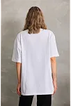 Kadın Düz  Kısa Kol Penye T-shirt - Beyaz