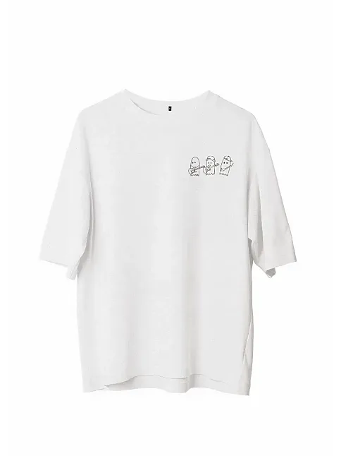 Erkek Baskılı T-shirt Kısa Kol Bisiklet Yaka Regular Fit Rahat Kalıp Günlük Tişört - Beyaz