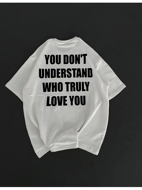 Kadın Baskılı T-shirt Kısa Kol Bisiklet Yaka Regular Fit Rahat Kalıp Günlük Tişört - Beyaz