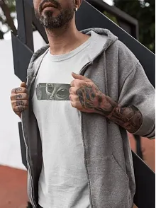 Erkek Kısa Kol Yazlık Tişört Bisiklet Yaka Baskılı Oversize T-shirt - Beyaz