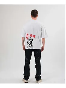 Erkek Baskılı T-shirt Kısa Kol Bisiklet Yaka Regular Fit Rahat Kalıp Günlük Tişört - Beyaz