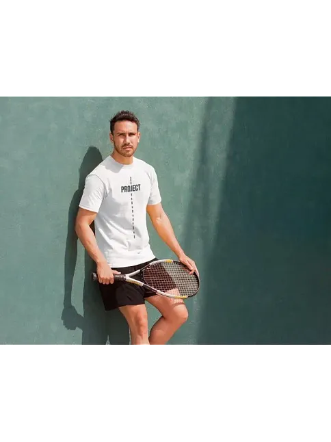 Erkek Kısa Kol Yazlık Tişört Bisiklet Yaka Baskılı Oversize T-shirt - Beyaz
