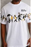 Erkek Kısa Kol Yazlık Tişört Bisiklet Yaka Baskılı Oversize T-shirt - Beyaz