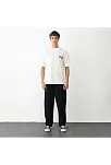 Erkek Baskılı T-shirt Kısa Kol Bisiklet Yaka Regular Fit Rahat Kalıp Günlük Tişört - Beyaz