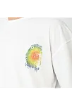 Erkek Kısa Kol Yazlık Tişört Bisiklet Yaka Baskılı Oversize T-shirt - Beyaz
