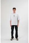 Erkek Baskılı T-shirt Kısa Kol Bisiklet Yaka Regular Fit Rahat Kalıp Günlük Tişört - Beyaz