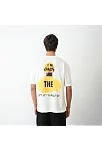 Erkek Baskılı T-shirt Kısa Kol Bisiklet Yaka Regular Fit Rahat Kalıp Günlük Tişört- Beyaz