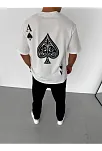 Erkek Baskılı T-shirt Kısa Kol Bisiklet Yaka Regular Fit Rahat Kalıp Günlük Tişört - Beyaz