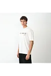 Erkek Baskılı T-shirt Kısa Kol Bisiklet Yaka Regular Fit Rahat Kalıp Günlük Tişört- Beyaz