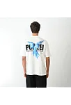 Erkek Baskılı T-shirt Kısa Kol Bisiklet Yaka Regular Fit Rahat Kalıp Günlük Tişört - Beyaz