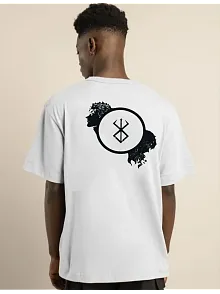 Erkek Baskılı T-shirt Kısa Kol Bisiklet Yaka Regular Fit Rahat Kalıp Günlük Tişört - Beyaz