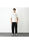 Erkek Baskılı T-shirt Kısa Kol Bisiklet Yaka Regular Fit Rahat Kalıp Günlük Tişört- Beyaz