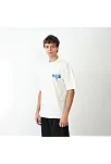 Erkek Baskılı T-shirt Kısa Kol Bisiklet Yaka Regular Fit Rahat Kalıp Günlük Tişört - Beyaz