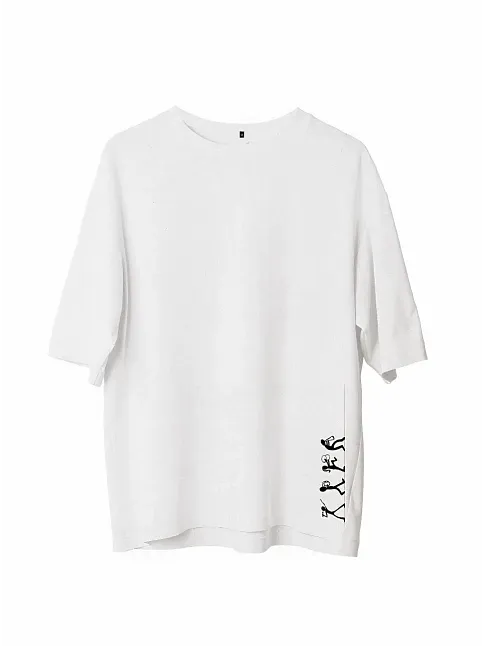 Erkek Baskılı T-shirt Kısa Kol Bisiklet Yaka Regular Fit Rahat Kalıp Günlük Tişört - Beyaz