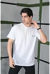 Erkek Kısa Kol Yazlık Tişört Bisiklet Yaka Baskılı Oversize T-shirt - Beyaz