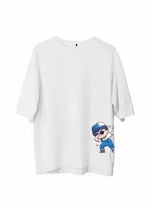 Erkek Baskılı T-shirt Kısa Kol Bisiklet Yaka Regular Fit Rahat Kalıp Günlük Tişört - Beyaz