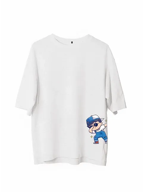 Erkek Baskılı T-shirt Kısa Kol Bisiklet Yaka Regular Fit Rahat Kalıp Günlük Tişört - Beyaz