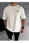 Erkek Kısa Kol Tişört Bisiklet Yaka Rick And Morty Baskılı T-shirt - Beyaz