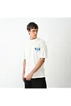 Erkek Baskılı T-shirt Kısa Kol Bisiklet Yaka Regular Fit Rahat Kalıp Günlük Tişört - Beyaz
