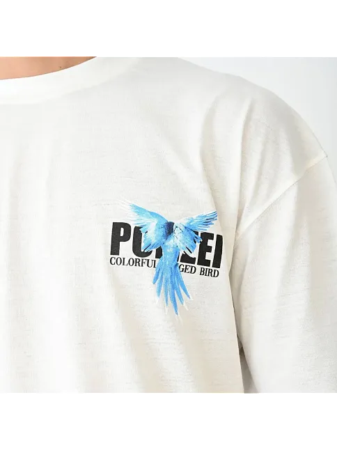 Erkek Baskılı T-shirt Kısa Kol Bisiklet Yaka Regular Fit Rahat Kalıp Günlük Tişört - Beyaz