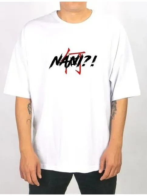 Erkek Kısa Kol Yazlık Tişört Bisiklet Yaka Baskılı Oversize T-shirt - Beyaz