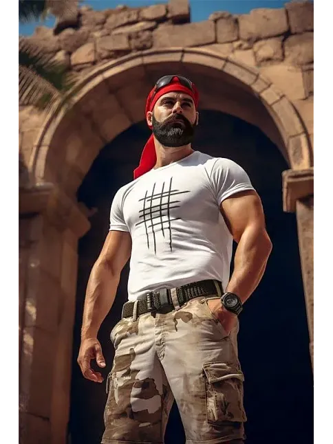 Erkek Kısa Kol Yazlık Tişört Bisiklet Yaka Baskılı Oversize T-shirt - Beyaz