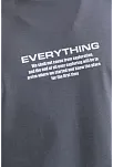 Erkek Tişort  Bisiklet Yaka Baskılı Oversize T-shirt - Gri