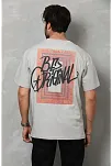 Erkek Baskılı T-shirt Kısa Kol Bisiklet Yaka Regular Fit Rahat Kalıp Tişört -  Gri