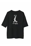 Erkek Kısa Kol Tişört Bisiklet Yaka Atatürk Baskılı T-shirt - Siyah