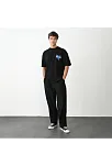 Erkek Baskılı T-shirt Kısa Kol Bisiklet Yaka Regular Fit Rahat Kalıp Günlük Tişört - Siyah