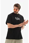 Erkek Kısa Kol Yazlık Tişört Bisiklet Yaka Baskılı Oversize T-shirt - Siyah