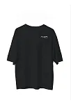 Erkek Kısa Kol Tişört Bisiklet Yaka Atatürk Baskılı T-shirt - Siyah