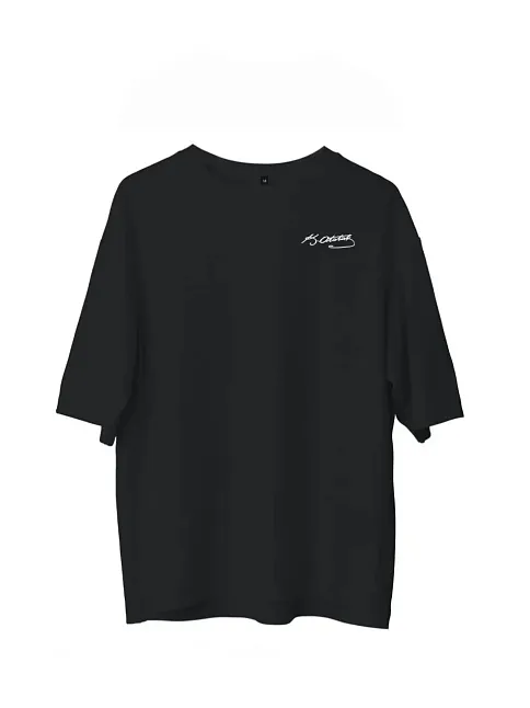 Erkek Kısa Kol Tişört Bisiklet Yaka Atatürk Baskılı T-shirt - Siyah