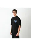 Erkek Baskılı T-shirt Kısa Kol Bisiklet Yaka Regular Fit Rahat Kalıp Günlük Tişört - Siyah