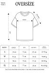 Kadın Bisiklet Yaka Baskılı  Kısa Kol Oversize T-shirt - Siyah